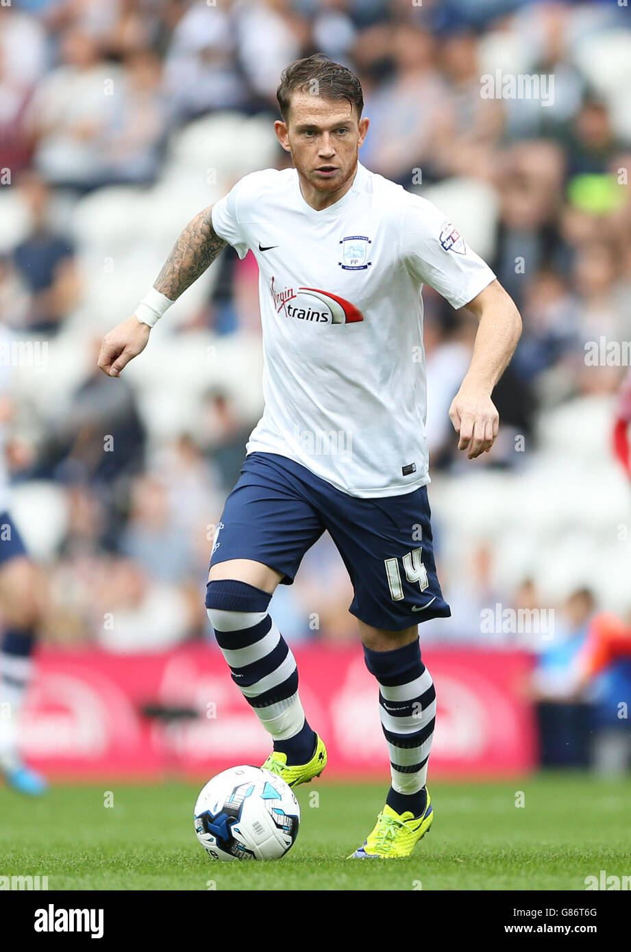 Fußball - Sky Bet Championship - Preston North End / Middlesbrough - Deepdale. Joe Garner von Preston North End Stockfoto