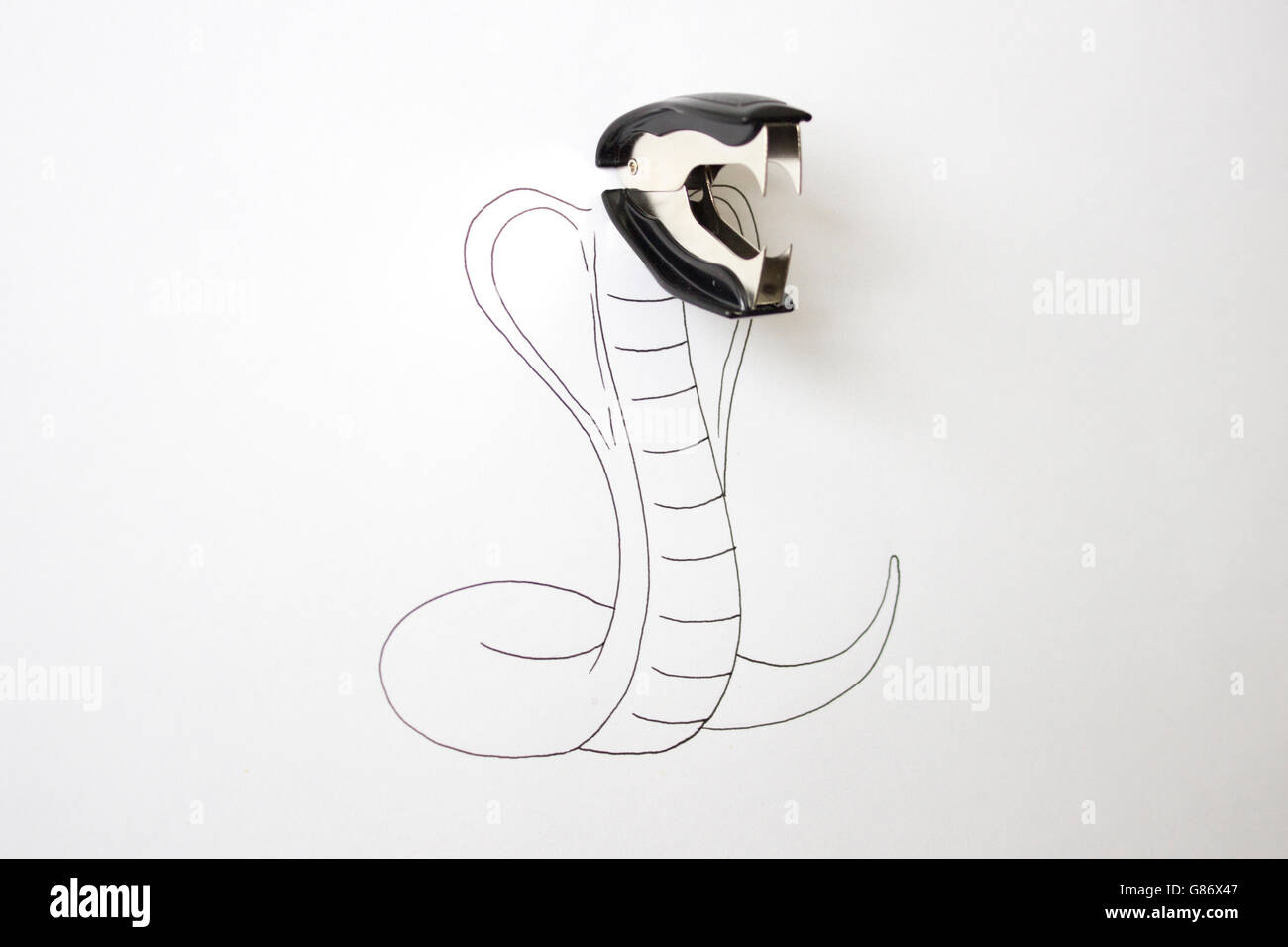 Konzeptionelle Kobra Schlange Stockfoto
