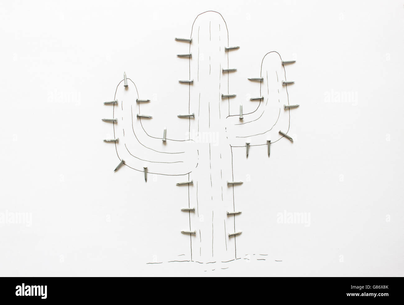 Konzeptionelle Kaktus Stockfoto