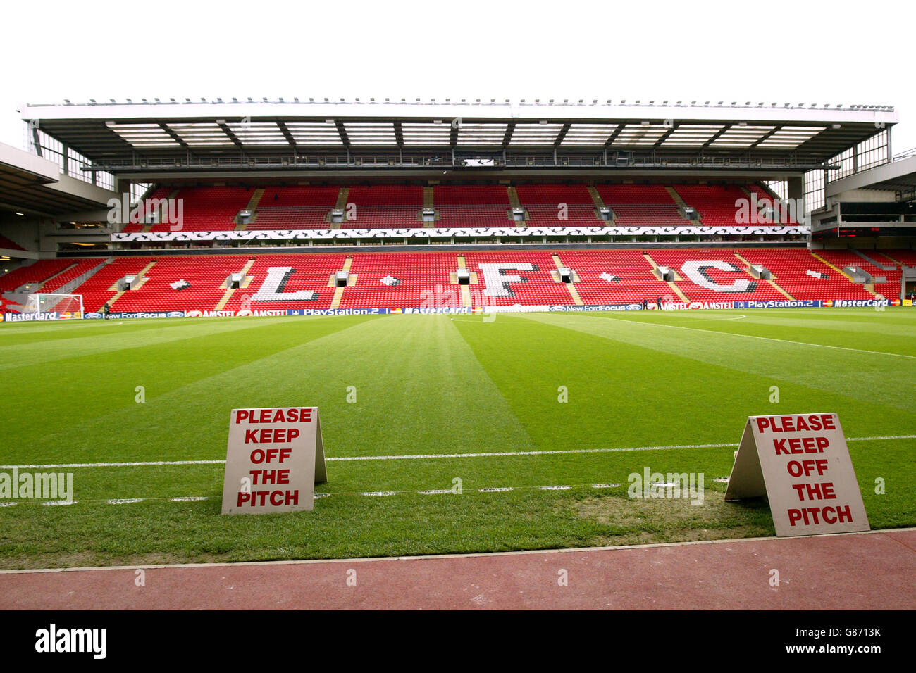 Fußball - UEFA Champions League - Halbfinale - zweite Etappe - Liverpool gegen Chelsea - Anfield. Gesamtansicht von Anfield, der Heimat von Liverpool Stockfoto