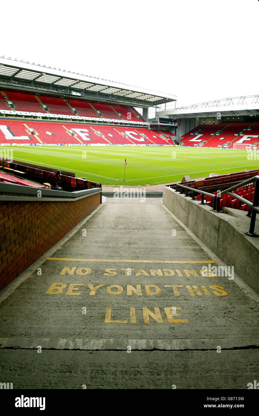 Fußball - UEFA Champions League - Halbfinale - zweite Etappe - Liverpool gegen Chelsea - Anfield. Gesamtansicht von Anfield, der Heimat von Liverpool Stockfoto