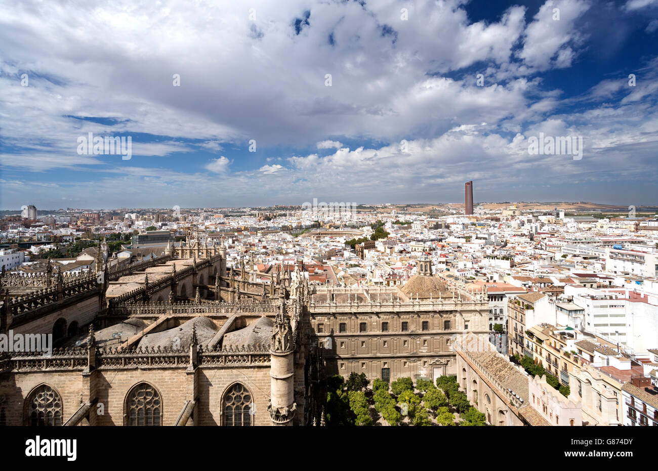 Ansicht von Sevilla, die Hauptstadt und größte Stadt der autonomen Gemeinschaft von Andalusien, Spanien Stockfoto
