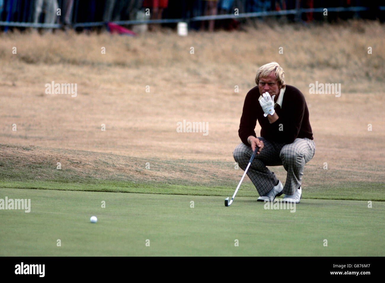 Golf - The Open Championship - Royal Birkdale. Jack Nicklaus legt einen Putt an Stockfoto