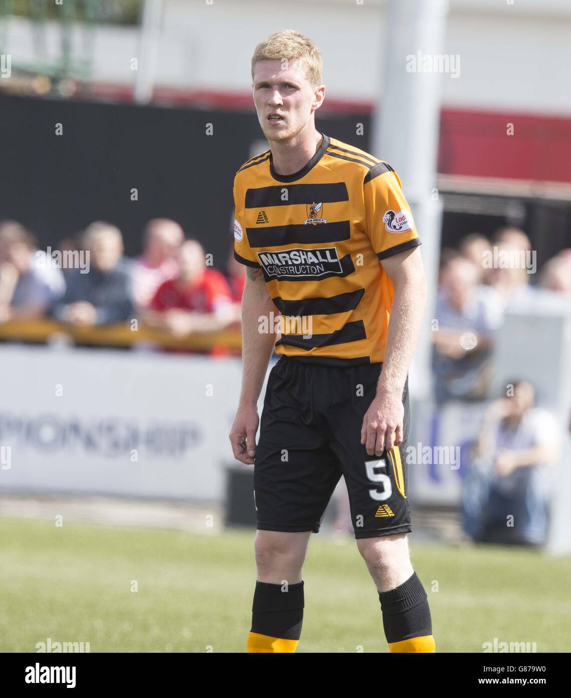 Fußball - Ladbrokes Scottish Championship - Alloa Athletic gegen Rangers - Recreation Park. Colin Hamilton von Alloa Athletic Stockfoto