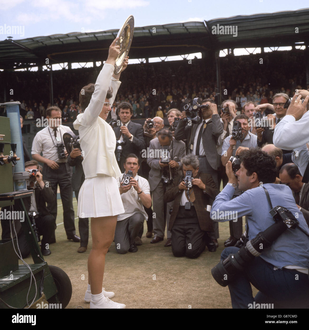 Tennis - Wimbledon Meisterschaft 1967 - Ladie Einzel Finale - Billie Jean King V Ann Haydon Jones - The All England Lawn Ten... Stockfoto