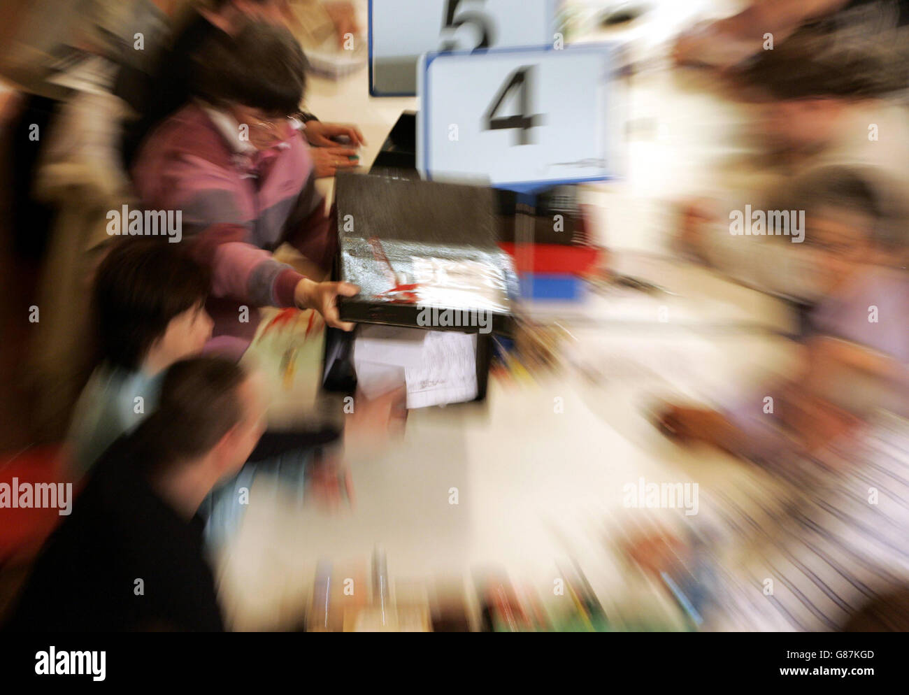 Zählung im Rathaus von Macduff in den Wahlkreisen Banff und Buchan. Stockfoto