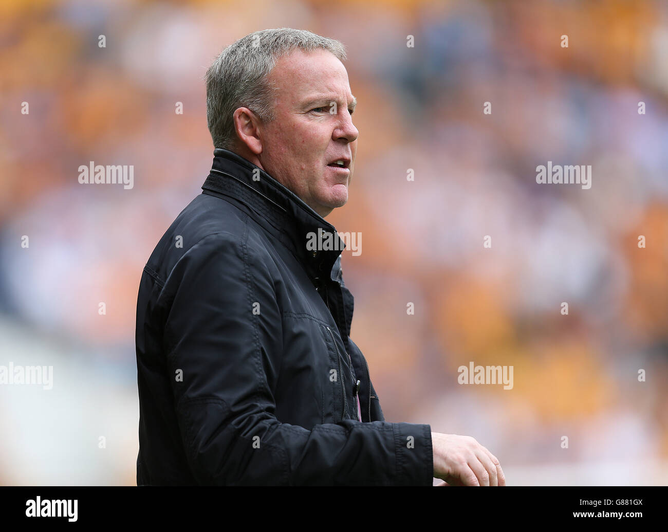 Wolverhampton Wanderers Manager Kenny Jackett beim Sky Bet Championship Spiel in Molineux, Wolverhampton. DRÜCKEN Sie VERBANDSFOTO. Bilddatum: Samstag, 29. August 2015. Siehe PA Geschichte SOCCER Wolves. Bildnachweis sollte lauten: Barrington Coombs/PA Wire. Online-in-Match-Nutzung auf 45 Bilder beschränkt, keine Videoemulation. Keine Verwendung bei Wetten, Spielen oder Veröffentlichungen für einzelne Vereine/Vereine/Vereine/Spieler. Stockfoto