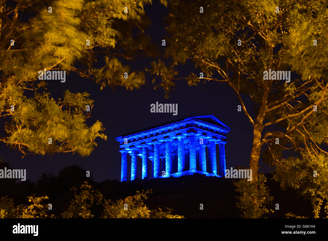 Penshaw Monument. 8,000 Betriebskosten pro Jahr. Stockfoto