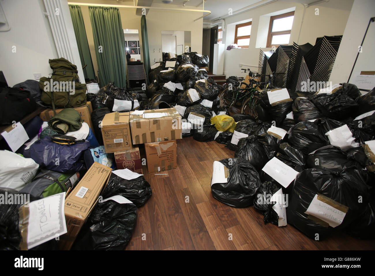 Flüchtlingskrise Stockfoto