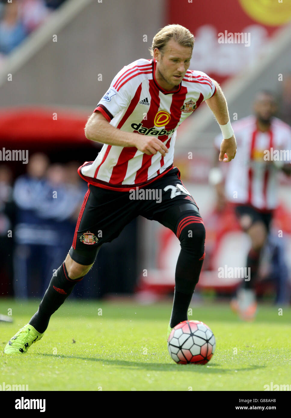 Ola Toivonen von Sunderland während des Spiels der Barclays Premier League im Stadium of Light, Sunderland. Stockfoto