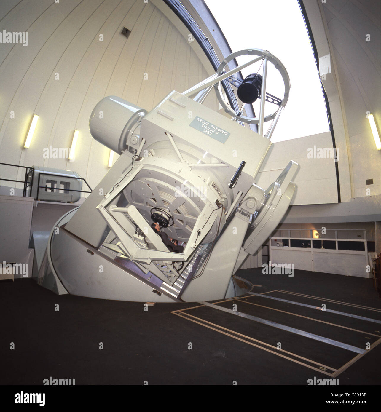 Wissenschaft - Isaac Newton-Teleskop - Royal Greenwich Observatory, Herstmonceux, Hailsham, East Sussex Stockfoto