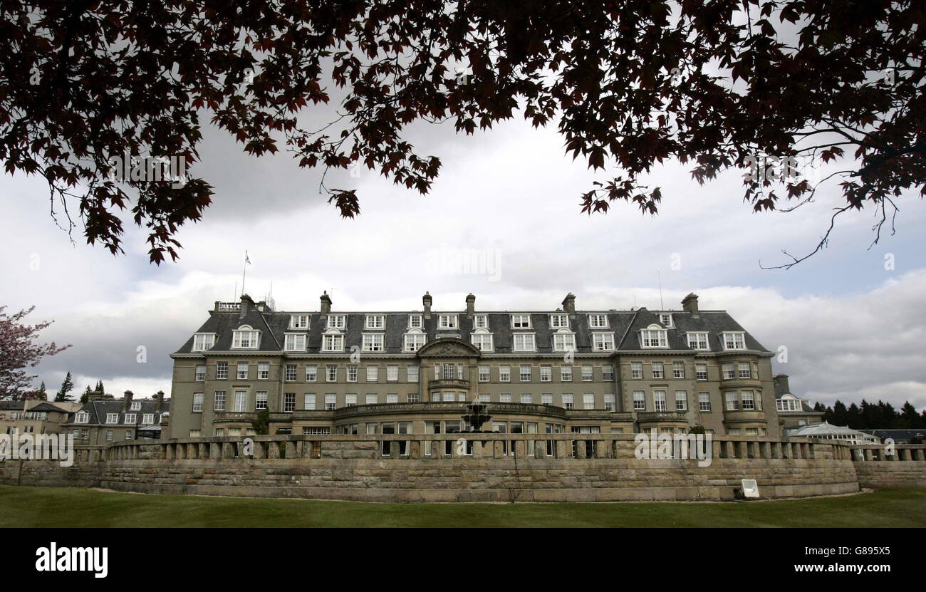 G8-Gipfel Vorbereitungen - Gleneagles Hotel Stockfoto