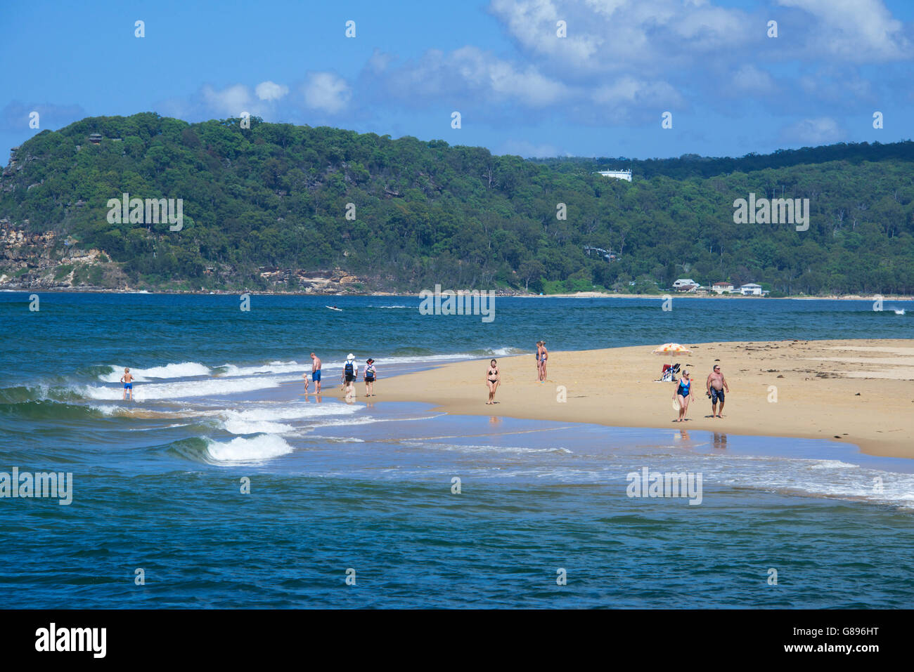 Sand bar Ettalong Beach Central Coast NSW Australia Stockfoto