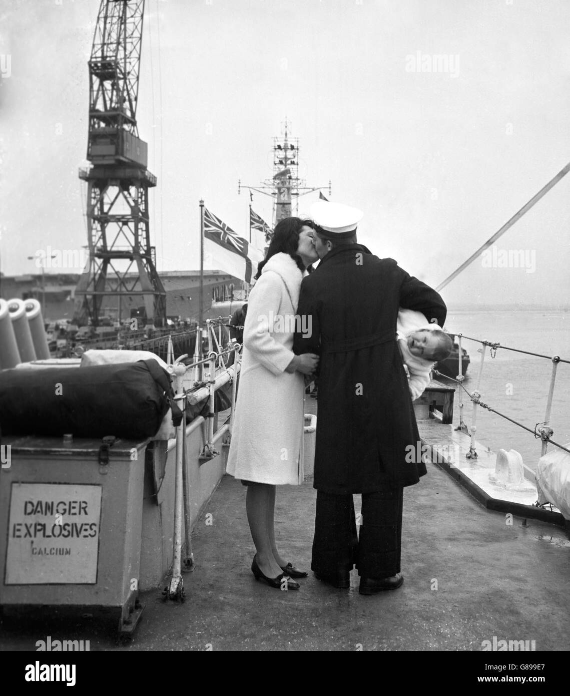 Militär - Familientreffen - Portsmouth Stockfoto