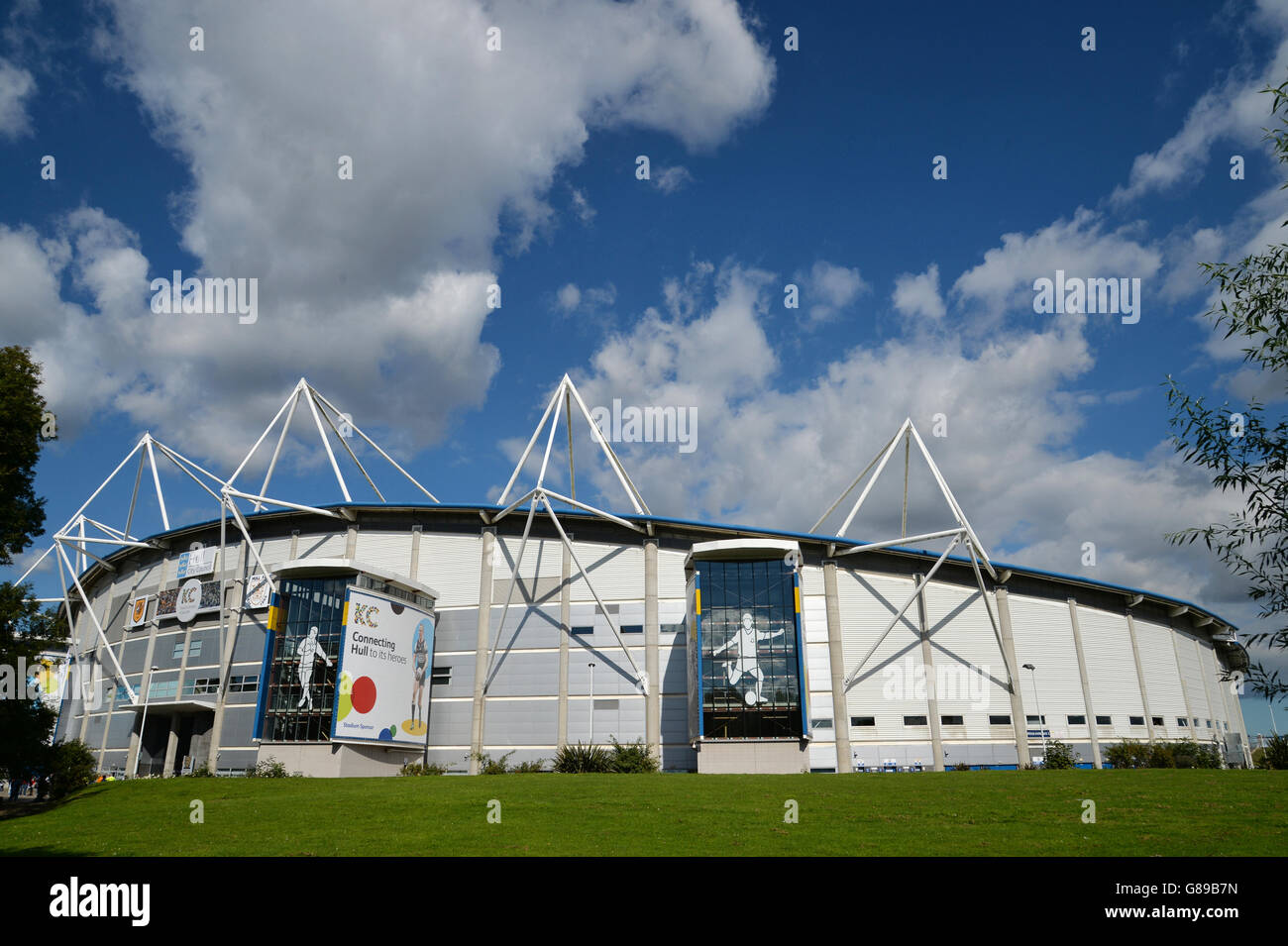 Fußball - Sky Bet Championship - Hull City gegen Queens Park Rangers - KC Stadium. Ein allgemeiner Blick auf das KC Stadium vor dem Sky Bet Championship-Spiel im KC Stadium, Hull. Stockfoto