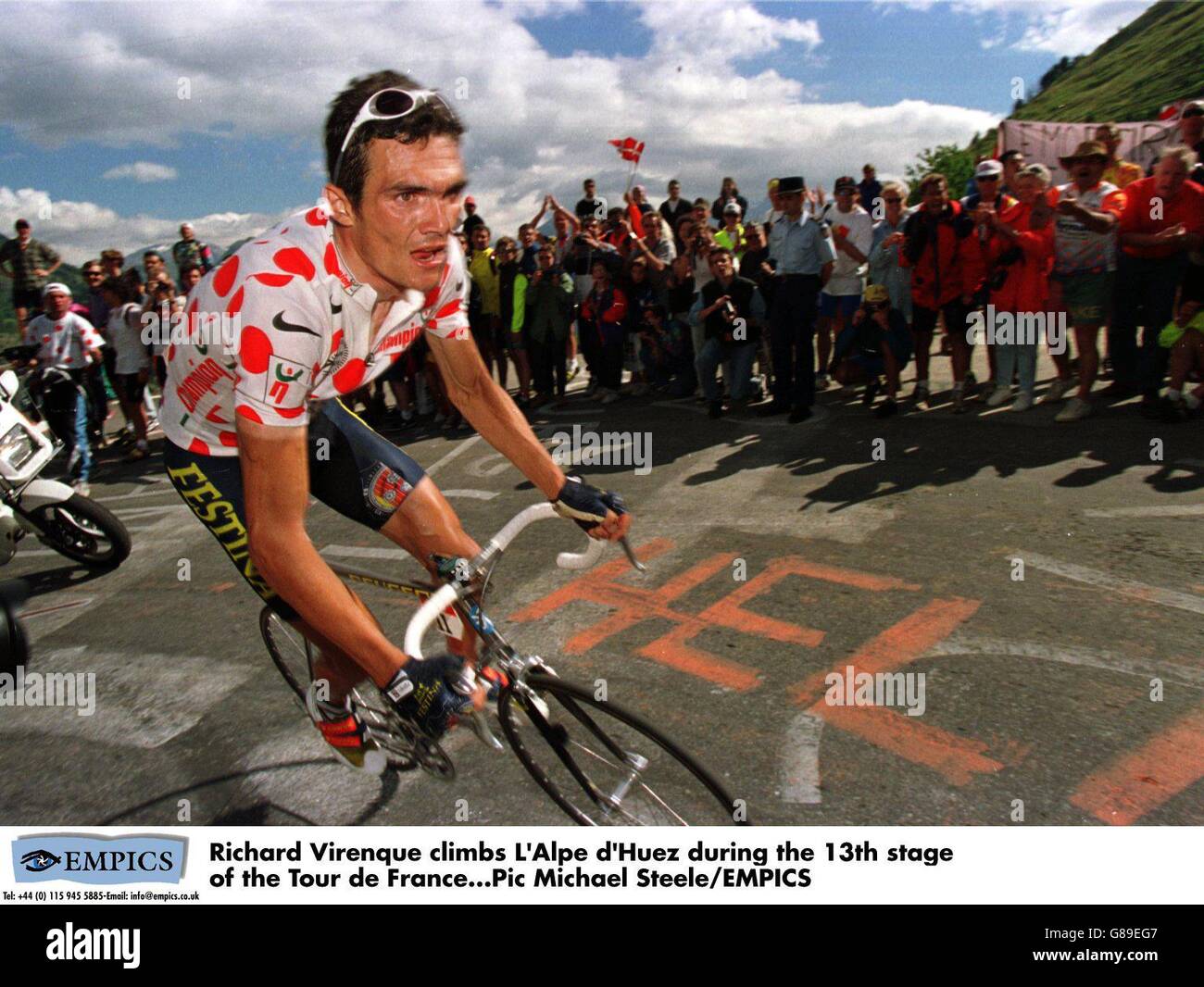 Tour de France - 13. Etappe St.Etienne nach Alpe d ' Huez Stockfoto