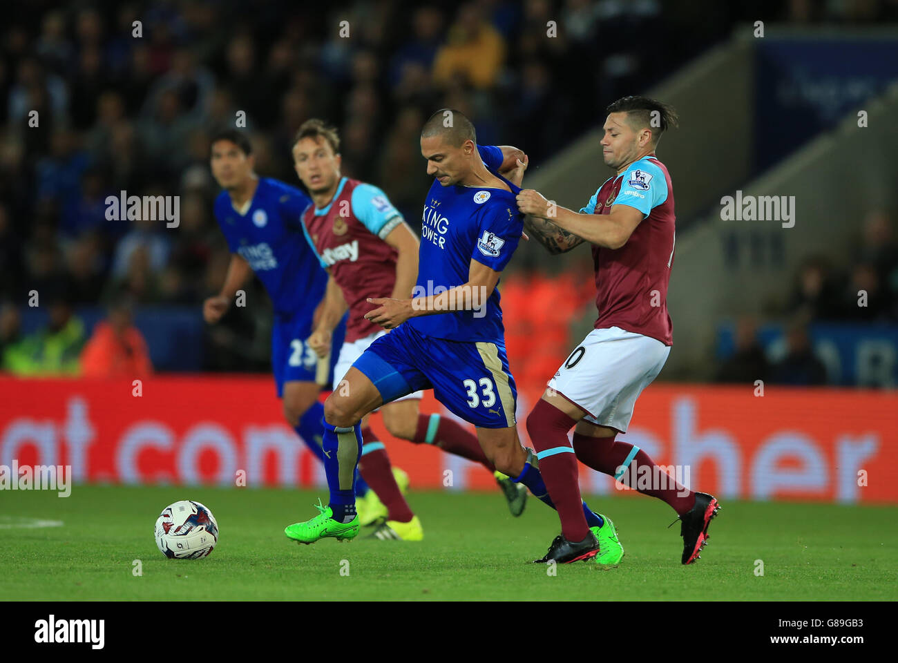 Fußball - Capital One Cup - 3. Runde - Leicester City V West Ham United - King Power Stadium Stockfoto