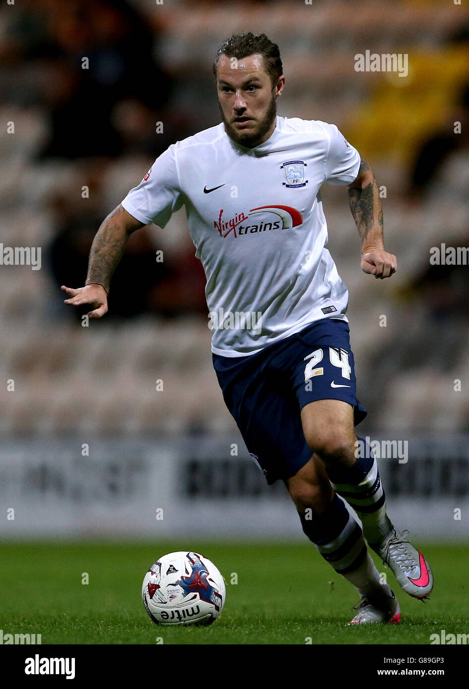 Fußball - Capital One Cup - Dritte Runde - Preston North End gegen AFC Bournemouth - Deepdale. Stevie May von Preston North End Stockfoto