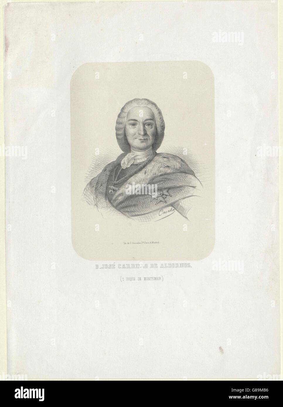 Carrillo-Albornoz, José 1. Duque de Montemar Stockfoto