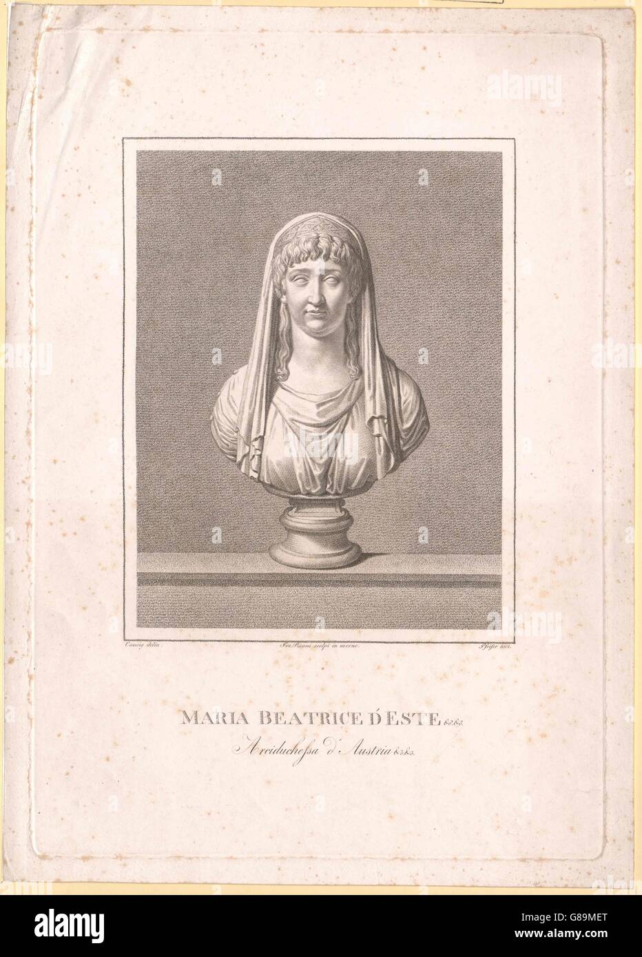 Maria Beatrix Ricarda d? Este, Prinzessin von Modena Stockfoto