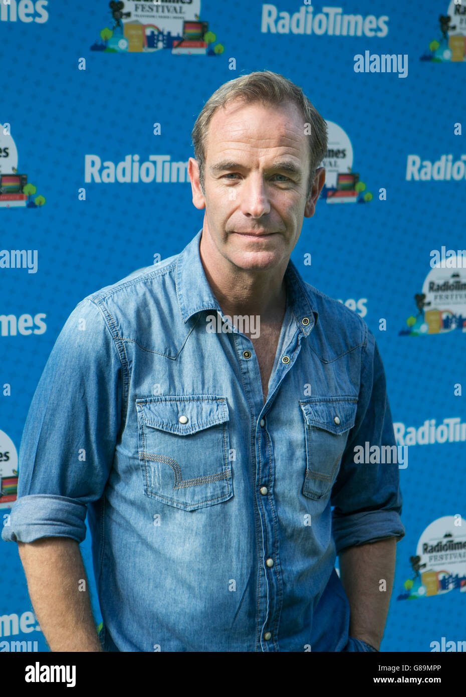 Robson Green posiert für ein Bild beim Radio Times Festival in Hampton Court, London. Stockfoto