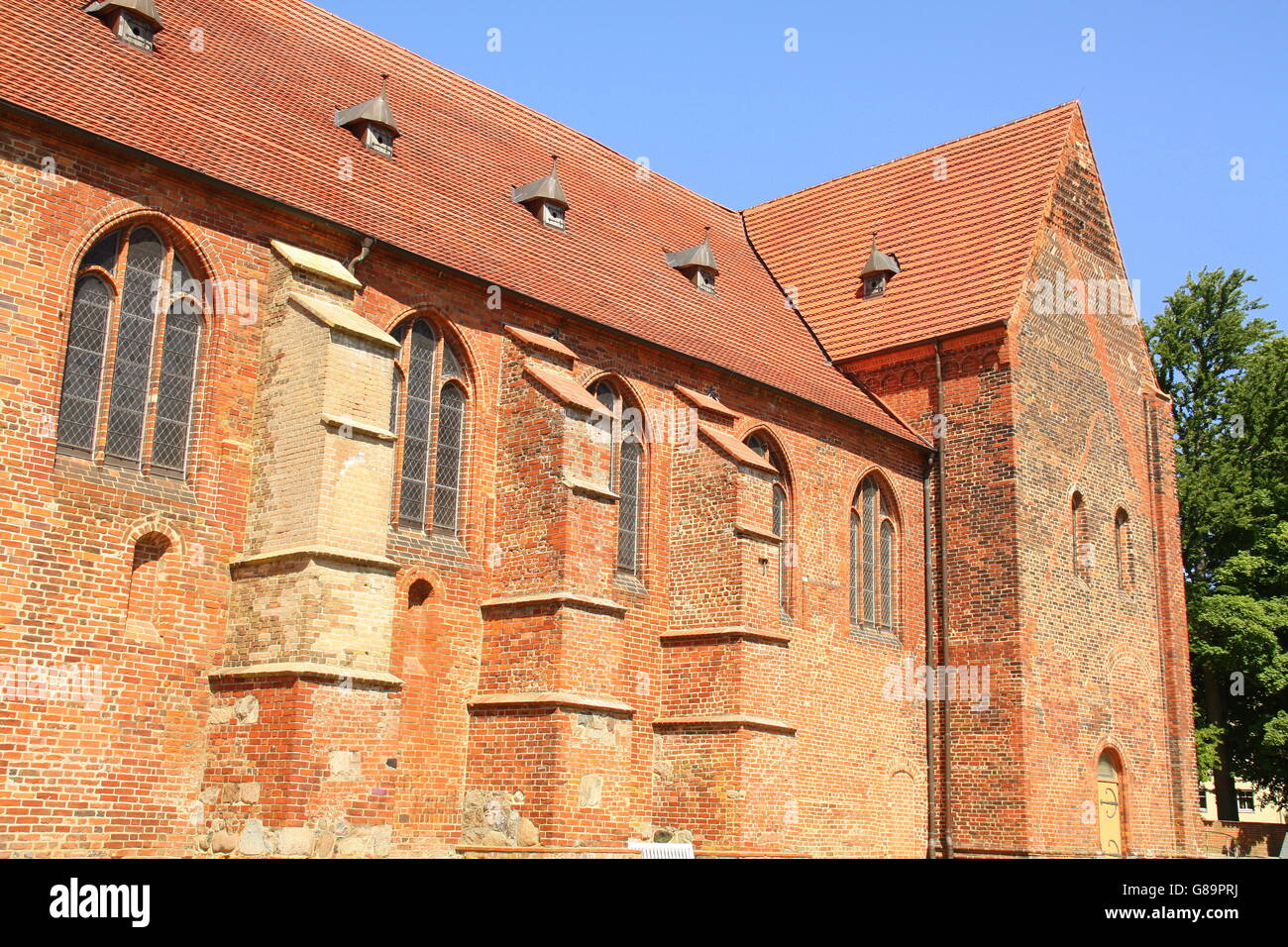 Mariënkirche (St.-Maria-Kirche) aus dem 14. Jahrhundert in der Stadt Bergen. Deutschland Stockfoto