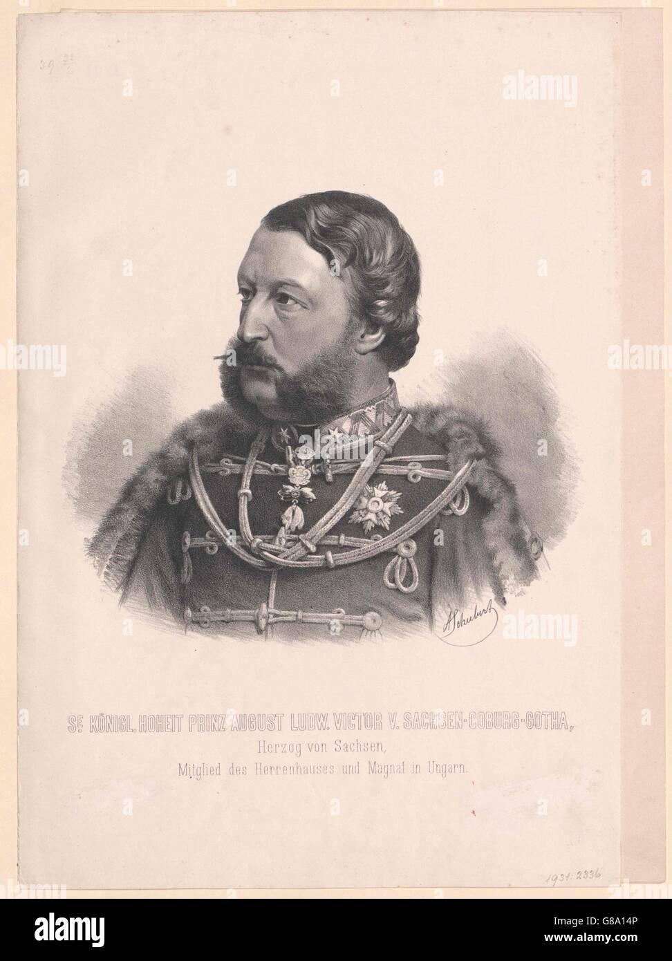 August, Prinz von Sachsen-Coburg-Gotha Stockfoto