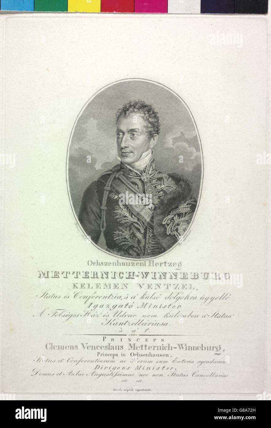 Metternich-Winneburg, Klemens Wenzel Lothar Fürst von Stockfoto