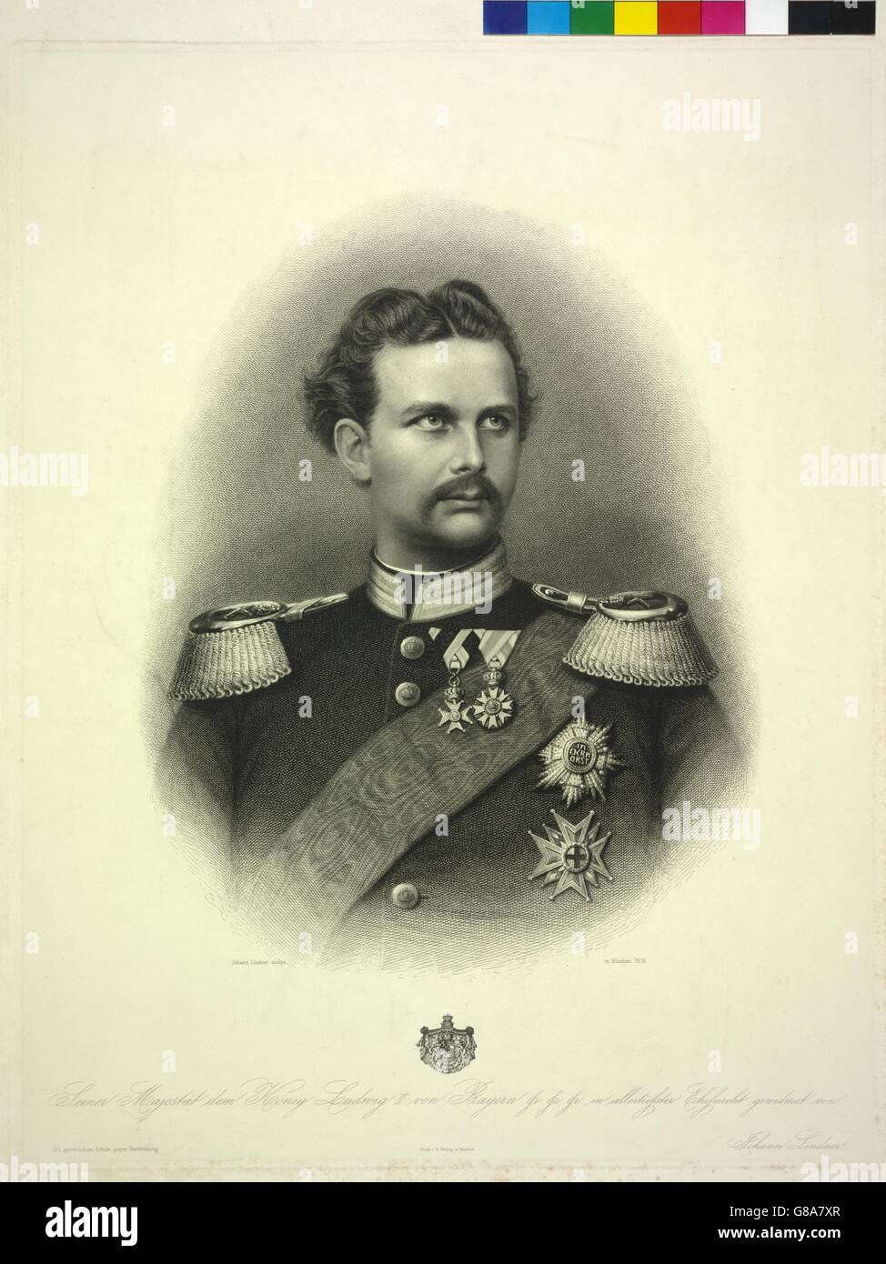 Ludwig II., König von Bayern Stockfoto