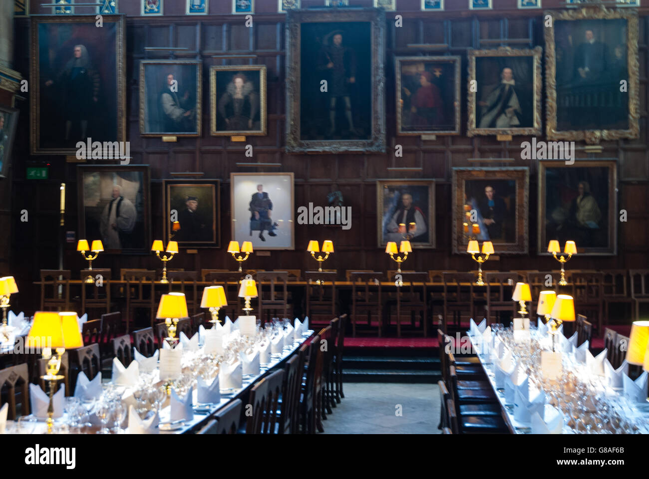 Dining Hall Christchurch College in Oxford Stockfoto