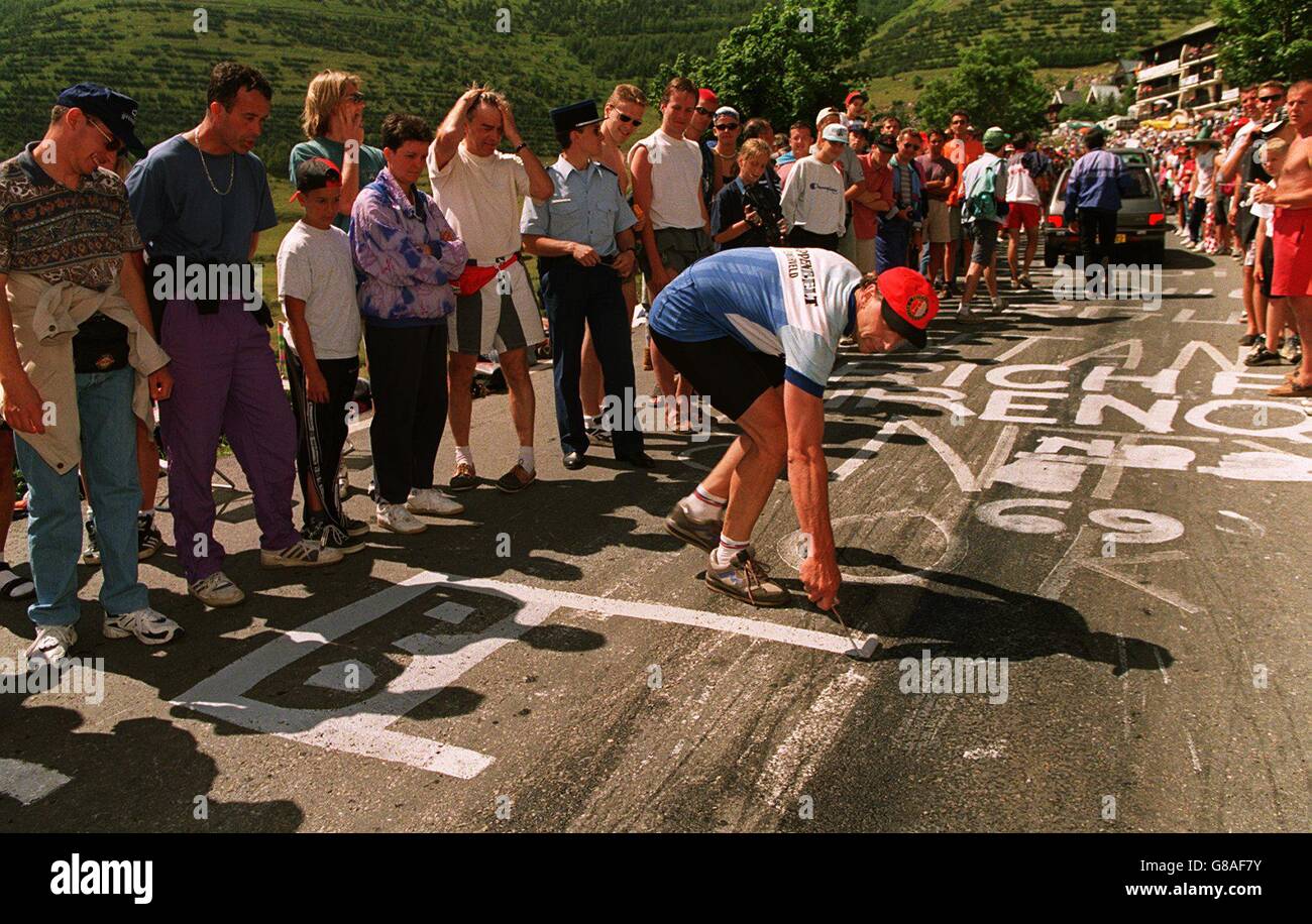 Tour de France - Etappe 13 - St.Etienne, L'Alpe d'Uvez Stockfoto