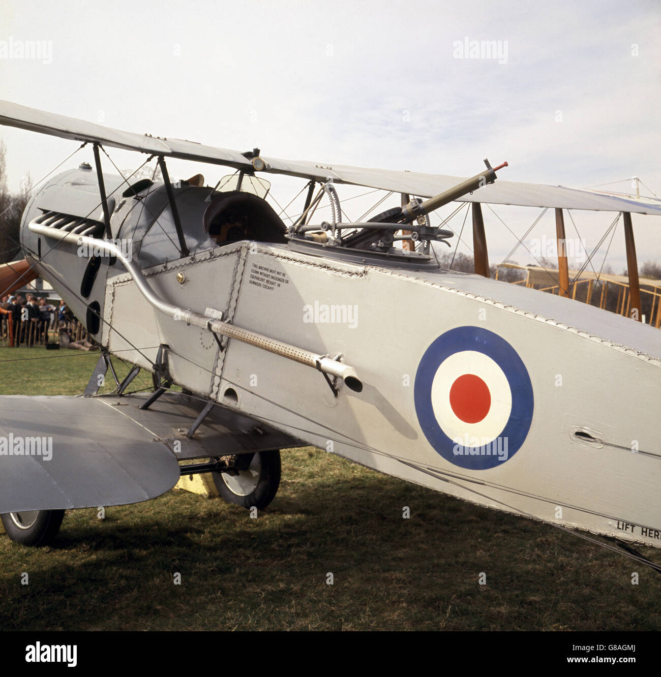 Ein Kampfflugzeug aus Bristol 1917 aus dem Ersten Weltkrieg, jetzt in der Shuttleworth Veteran Plane Collection, Biggleswade, Bedfordshire. Stockfoto
