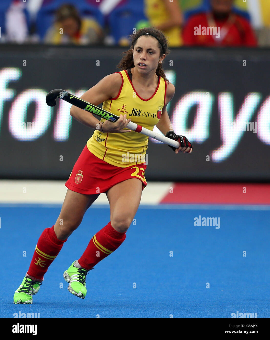 Der Spanier Olivia Georgina während des Spiels mit der Bronzemedaille im Lee Valley Hockey and Tennis Center, London. DRÜCKEN SIE VERBANDSFOTO. Bilddatum: Sonntag, 30. August 2015. Bildnachweis sollte lauten: Simon Cooper/PA Wire Stockfoto