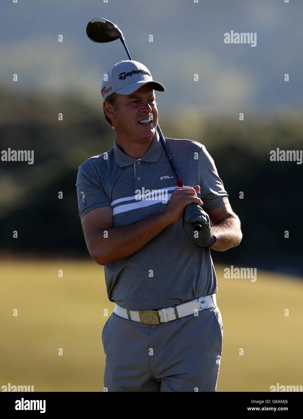 Peter Jones während des ersten Tages der Alfred Dunhill Links Championship im Old Course St Andrews, Fife. DRÜCKEN SIE VERBANDSFOTO. Bilddatum: Donnerstag, 1. Oktober 2015. Siehe PA Geschichte GOLF Dunhill. Bildnachweis sollte lauten: Andrew Milligan/PA Wire. EINSCHRÄNKUNGEN nur für redaktionelle Verwendung. Keine kommerzielle Nutzung. Keine falsche kommerzielle Vereinigung. Keine Videoemulation. Keine Bildbearbeitung. Stockfoto
