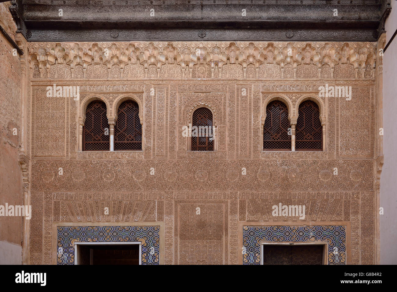 Patio del Mexuar, Nasridenpaläste, Alhambra, Granada, Andalusien, Spanien Stockfoto