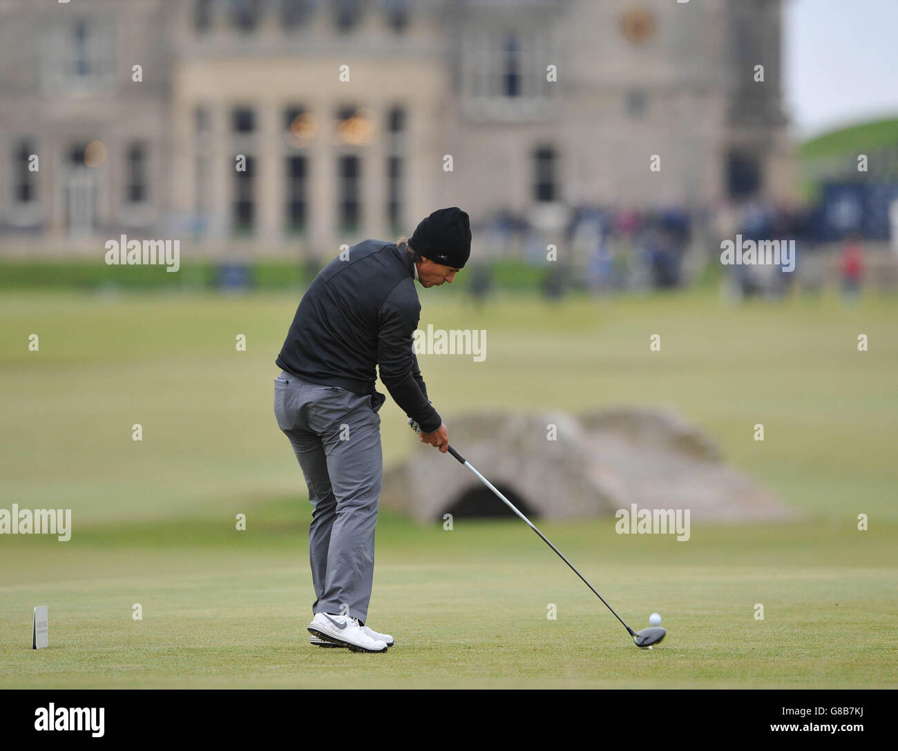 Thorbjorn Olesen T-Shirt ist am 18. Auf dem Weg zum Gewinn des Dunhill Cup am vierten Tag der Alfred Dunhill Links Championship auf dem Old Course, St Andrews. Stockfoto