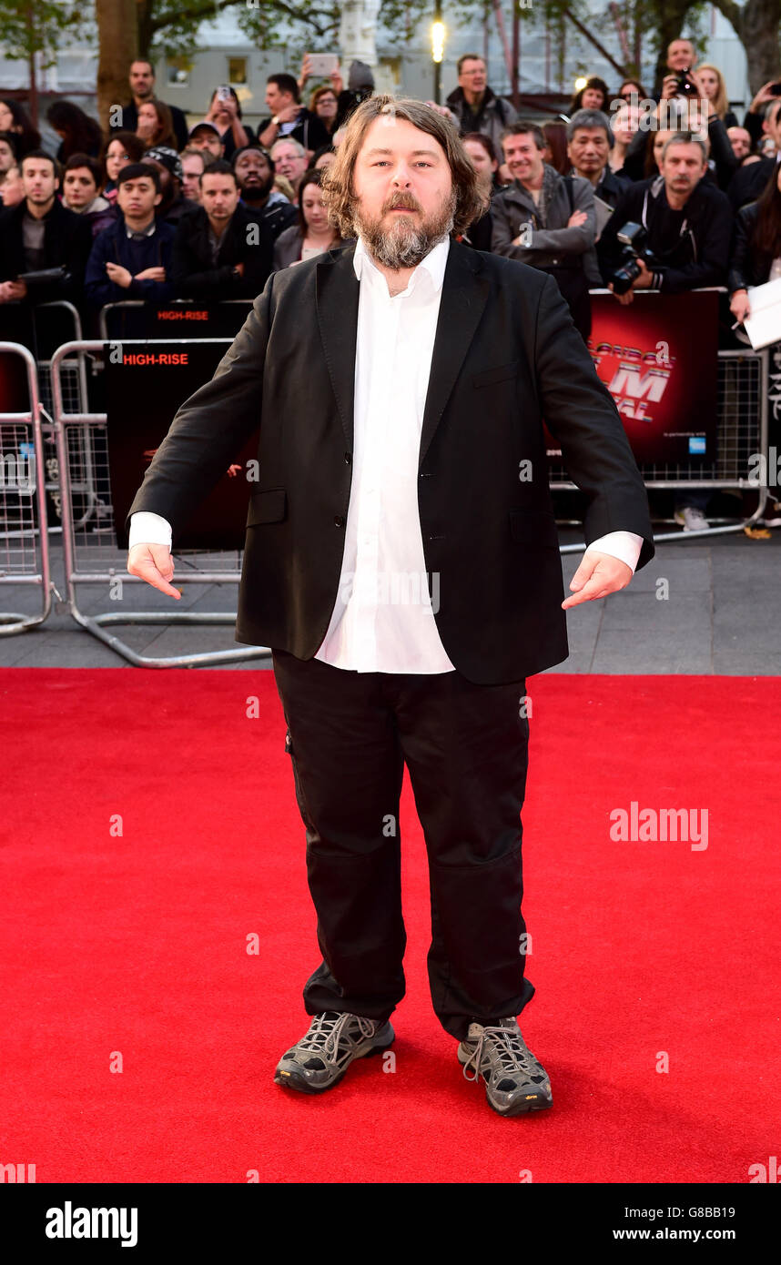 Regisseur Ben Wheatley, der während des 59. BFI London Film Festivals im Odeon Cinema, Leicester Square, London, an der High-Rise Premiere teilnahm. DRÜCKEN SIE VERBANDSFOTO. Bilddatum: Freitag, 9. Oktober 2015. Das Foto sollte lauten: Ian West/PA Wire Stockfoto