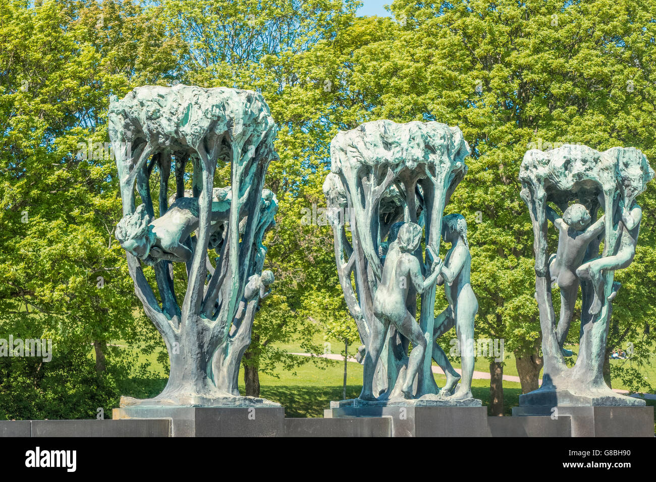 Gustav Vigeland-Skulpturenpark Oslo Norwegen Stockfoto