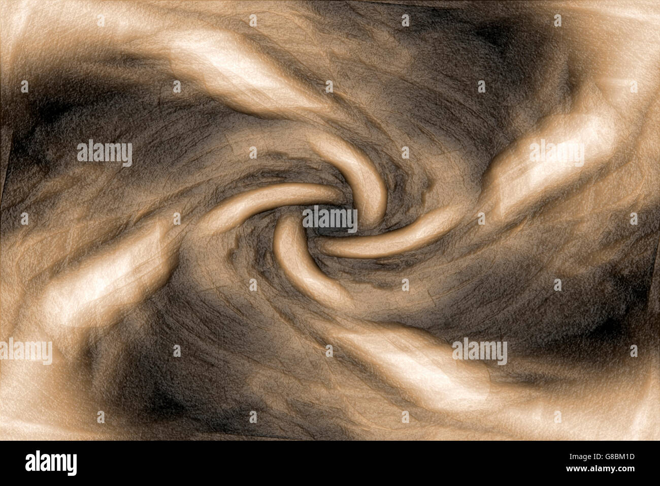 Braune Fantasie Spirale Hintergrund Stockfoto