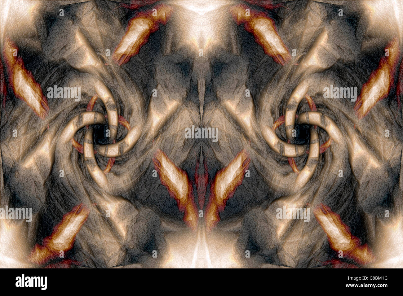 Orange und braun Fantasie alien Hintergrund Stockfoto