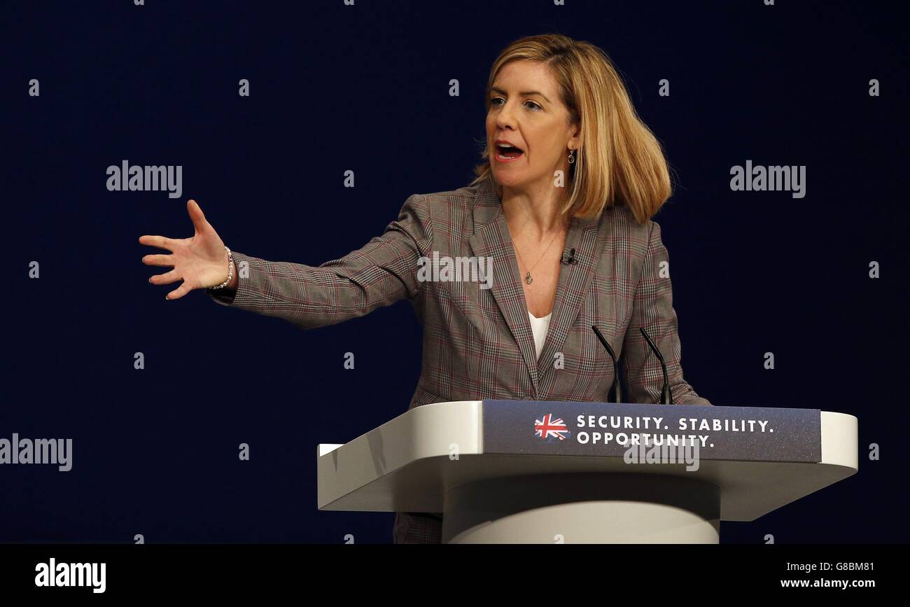 Andrea Jenkyns, Abgeordnete von Morley und Outwood, spricht auf der Konferenz der Konservativen Partei in Manchester. Stockfoto