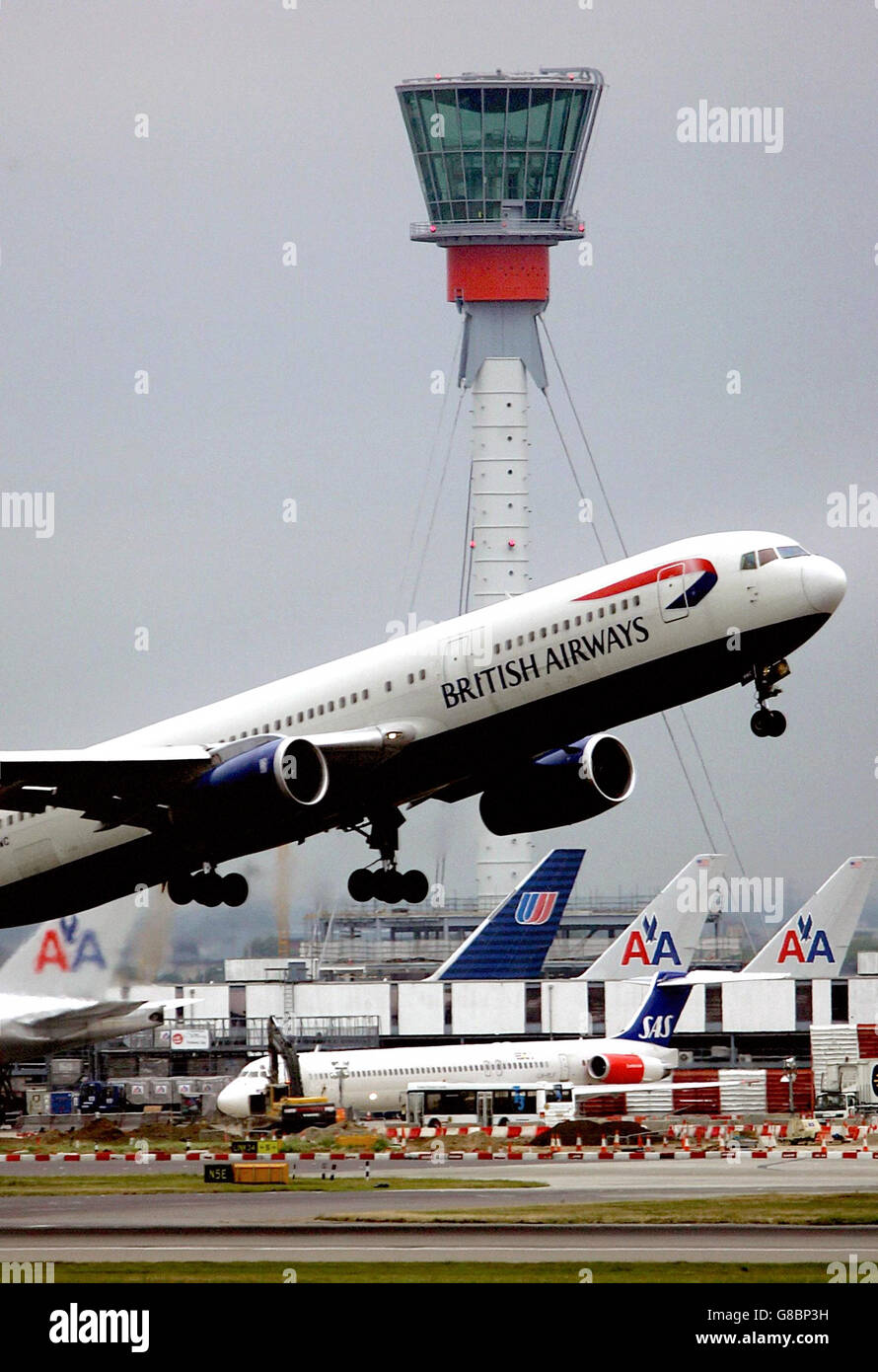 Neuer Kontrollturm - Heathrow Flughafen Stockfoto