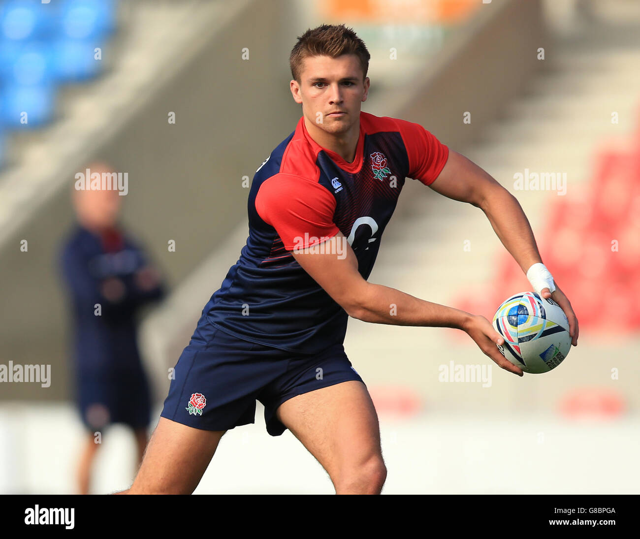 Rugby-Union - World Cup 2015 - England Trainingseinheit - AJ Bell Stadion Stockfoto