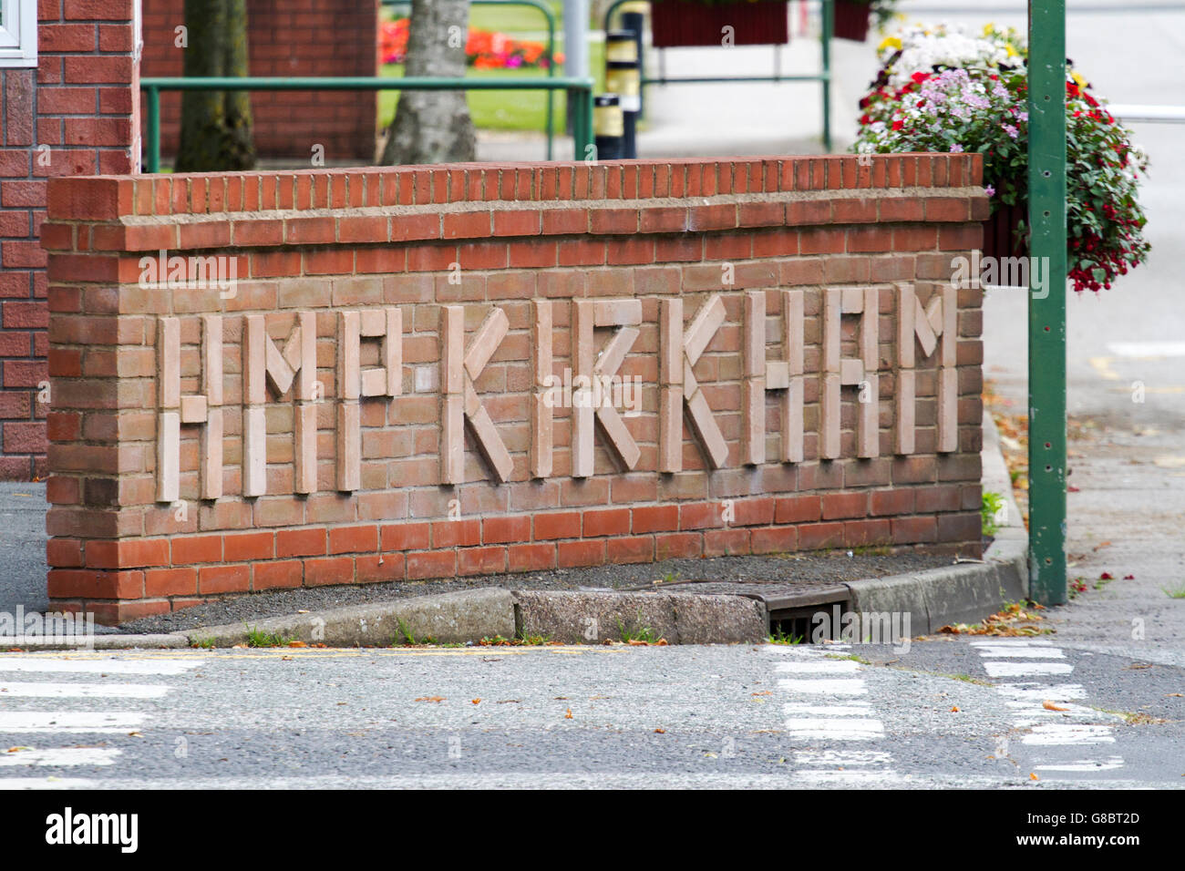 HMP Gefängnis Kirkham ist ein Kategorie D Männer Gefängnis, südwestlich von Kirkham in Lancashire, England, UK Stockfoto