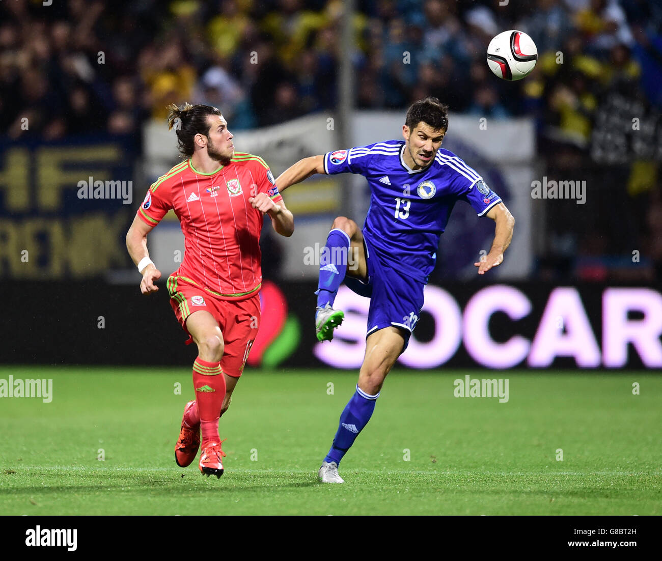 Fußball - UEFA European Championship Qualifikation - Gruppe B - Bosnien und Herzegowina V Wales - Stadion Bilino Polje Stockfoto