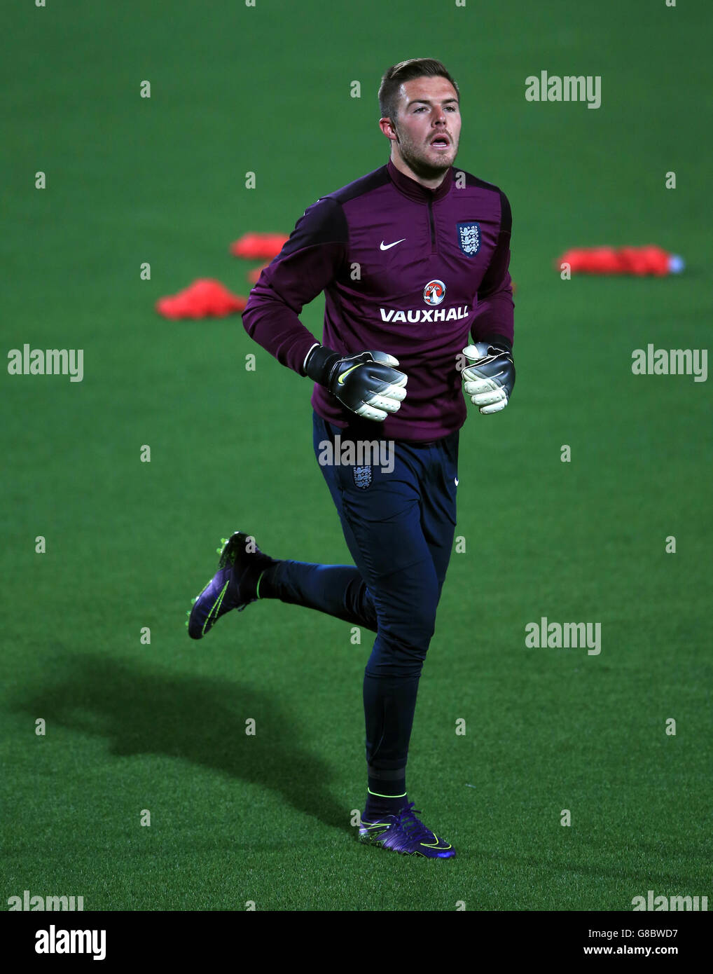 England-Torwart Jack Butland während des Trainings im LFF-Stadion, Vilnius, Litauen. Stockfoto