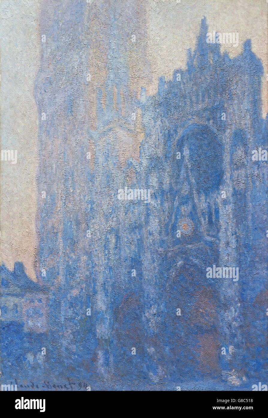 Claude Monet - Rouen Kathedrale Fassade und Tour d'Albane (Morgen-Effekt) Stockfoto