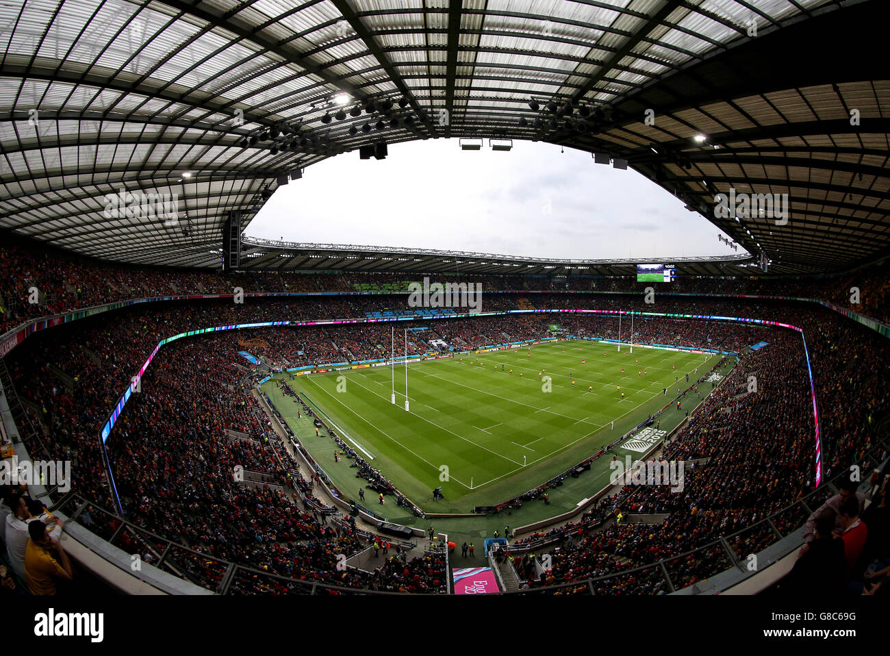 Rugby Union - Rugby-Weltmeisterschaft 2015 - Pool A - Australien / Wales - Twickenham Stadium. Gesamtansicht des Twickenham Stadions während des Spiels. Stockfoto