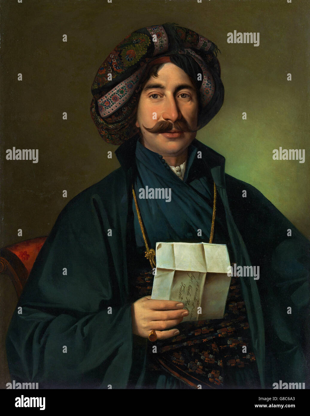 Jožef Tominc - Mann im osmanischen Kleid Stockfoto