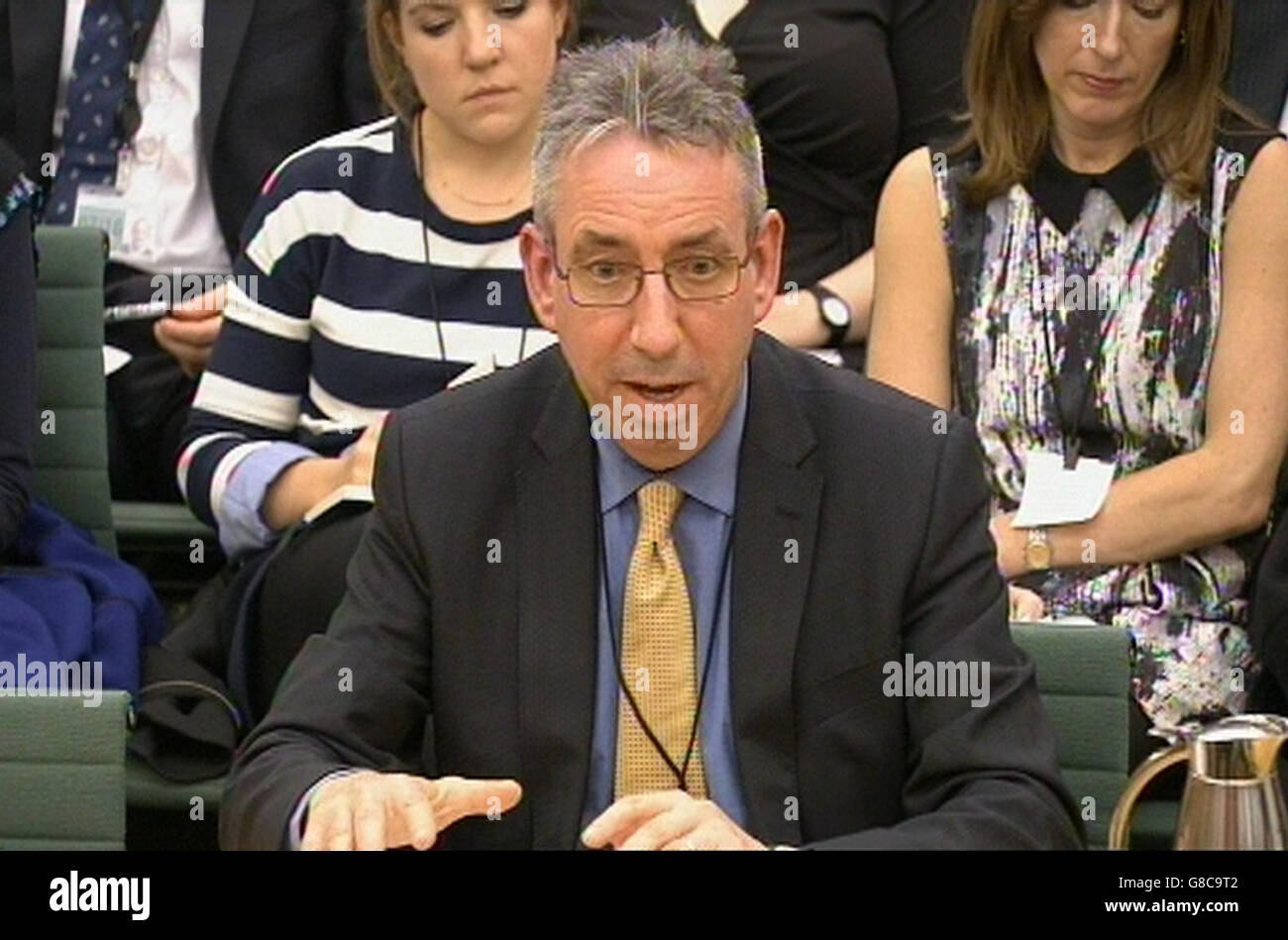 Duncan Selbie, Chief Executive, Public Health England, beantwortet Fragen vor dem Health Select Committee im House of Commons, London zum Thema Adipositas bei Kindern. Stockfoto